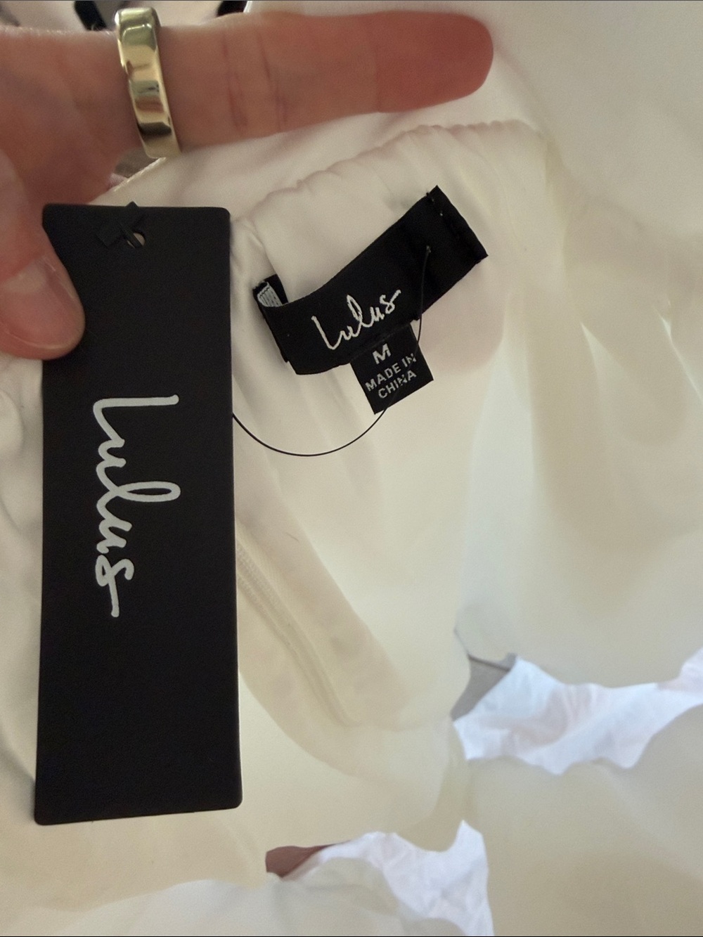 Lulu's White Ruffle-Sleeve Mini Dress - Picture 4 of 4